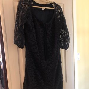 Garnet Hill Navy Lace Dress